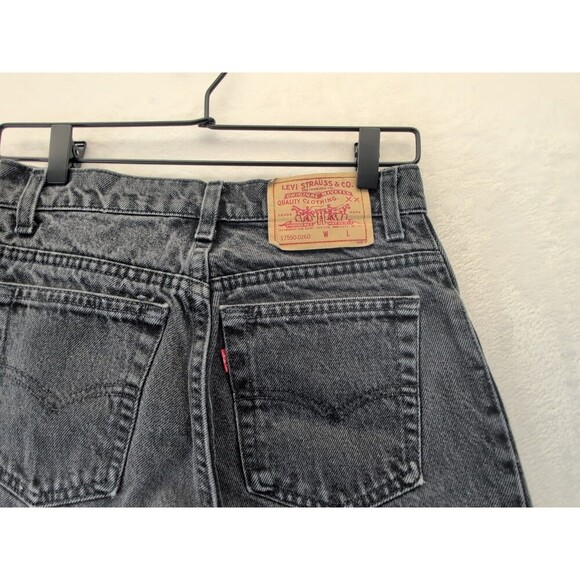 VTG Levis 17550-0260 Paper Tag Black Jeans Size 5 M Made in USA Tapered leg - Picture 13 of 14